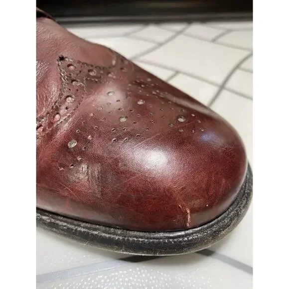 M Gemi Mens Boots Size 14 Brown Leather Cap Toe Lace Up Lug Sole EU 47 - Picture 5 of 11